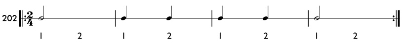 Rhythm pattern 202
