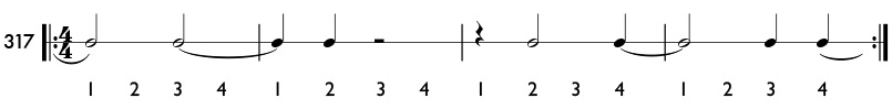 Rhythm pattern 317