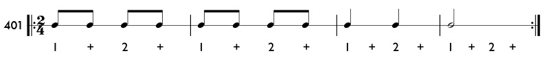 Rhythm pattern 401