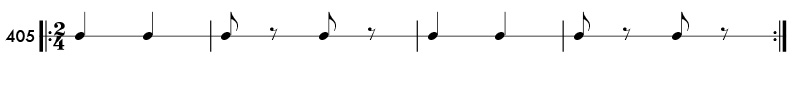 Rhythm pattern 405