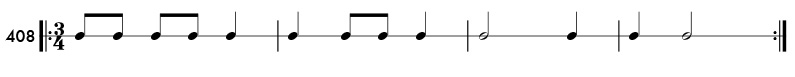 Rhythm pattern 408