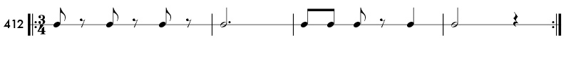 Rhythm pattern 412