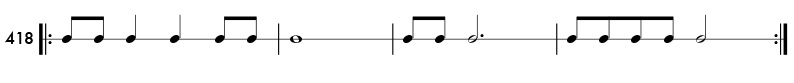 Rhythm pattern 418