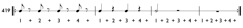 Rhythm pattern 419