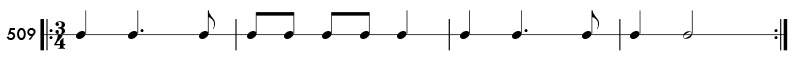 Rhythm pattern 509