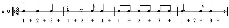 Rhythm pattern 510