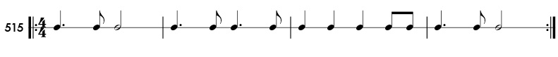 Rhythm pattern 515