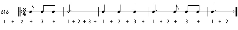 Rhythm pattern 616