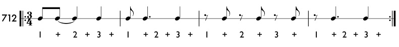 Rhythm pattern 712