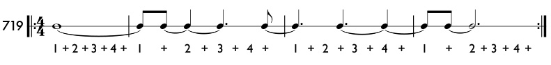 Rhythm pattern 719