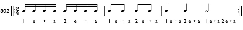 Rhythm pattern 802