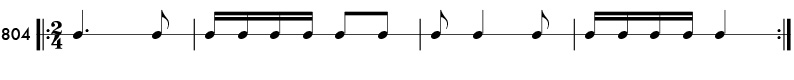 Rhythm pattern 804