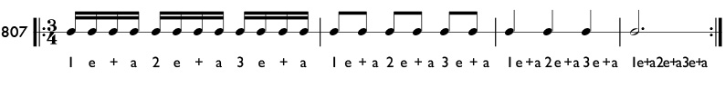 Rhythm pattern 807