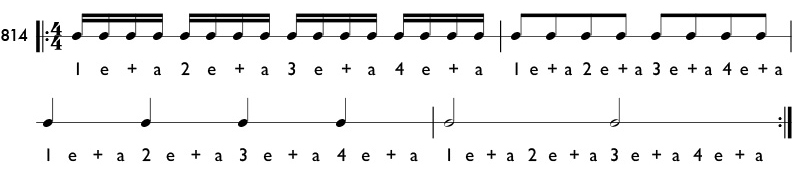 Rhythm pattern 814