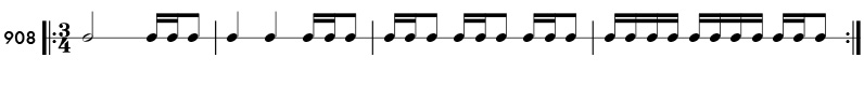 Rhythm pattern 908