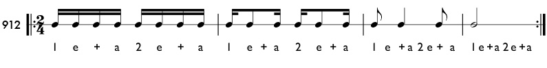 Rhythm pattern 912