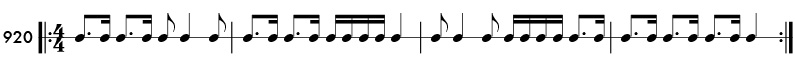 Rhythm pattern 920