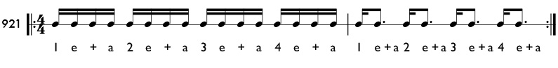 Rhythm pattern 921