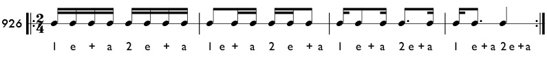 Rhythm pattern 926