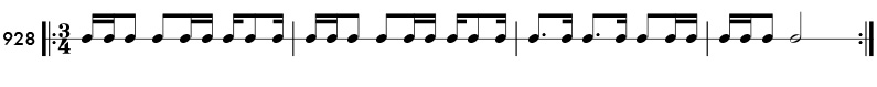 Rhythm pattern 928