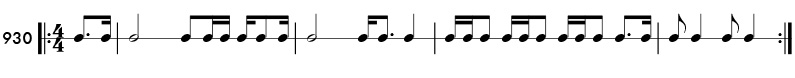 Rhythm pattern 930