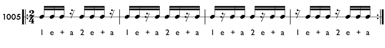 Rhythm pattern 1005