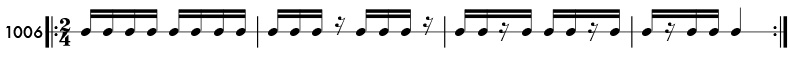 Rhythm pattern 1006