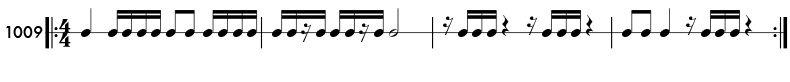 Rhythm pattern 1009