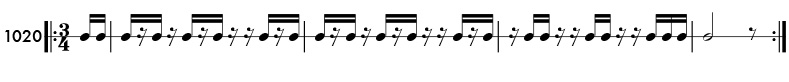 Rhythm pattern 1020