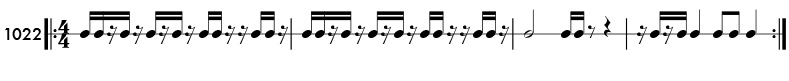 Rhythm pattern 1022