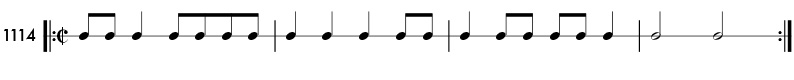 Rhythm pattern 1102