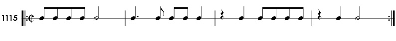 Rhythm pattern 1103