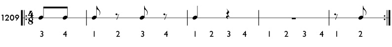 Rhythm pattern 1209