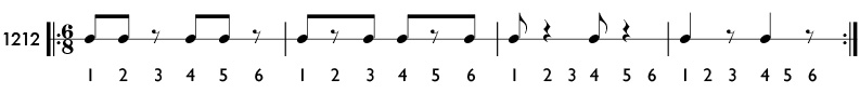 Rhythm pattern 1212