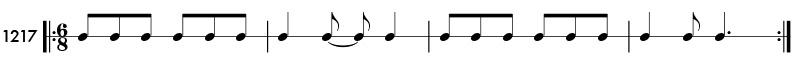 Rhythm pattern 1217