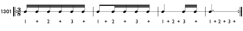 Rhythm pattern 1301