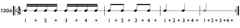 Rhythm pattern 1306