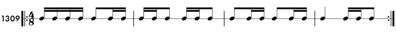 Rhythm pattern 1309
