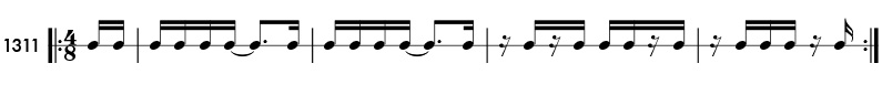 Rhythm pattern 1311