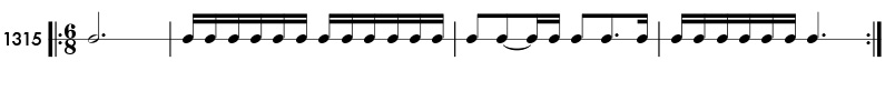 Rhythm pattern 1315