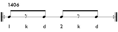 Rhythm pattern 1406