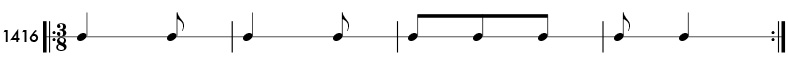 Rhythm pattern 1416