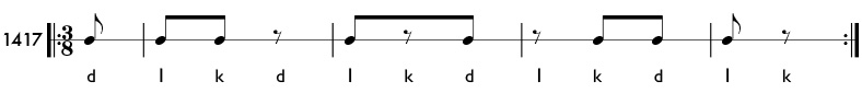 Rhythm pattern 1417