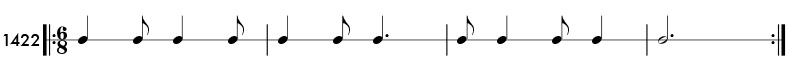 Rhythm pattern 1422