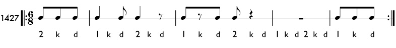 Rhythm pattern 1427