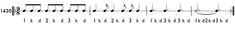 Rhythm pattern 1430