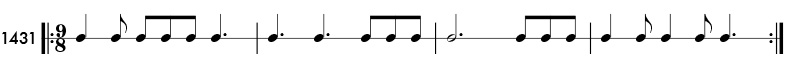 Rhythm pattern 1431