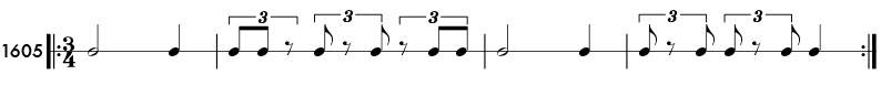 Triplet eighth notes - pattern 1605