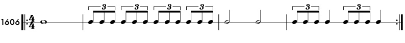 Triplet eighth notes - pattern 1606