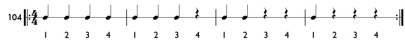 Rhythm pattern 104